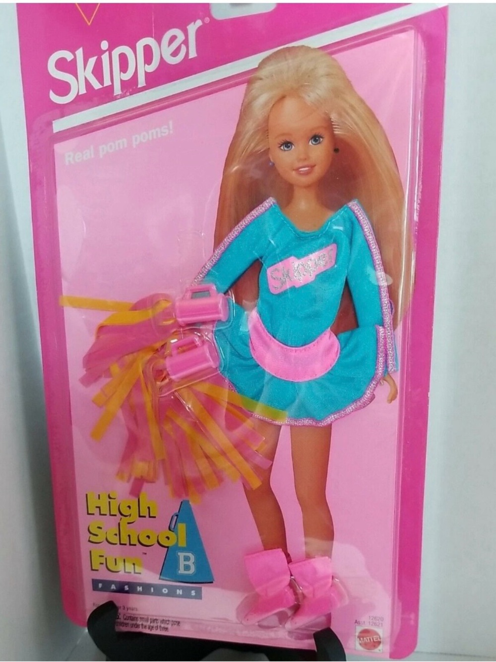 Mattel Skipper High School Fun Fashions Pom Poms Cheerleader 12620 Barbie Vtg